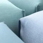 Pufe de jardim de tecido com pés de metal feito na Itália - Manteiga Viadurini