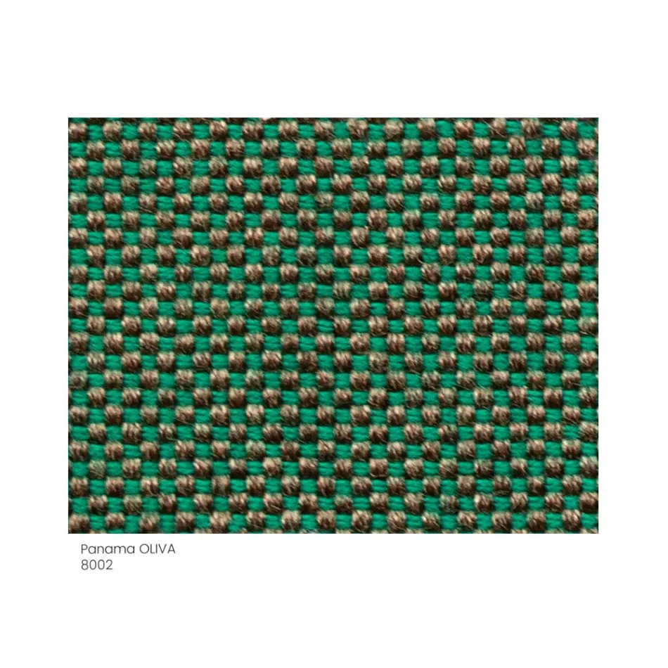 Pufe de jardim de tecido com pés de metal feito na Itália - Manteiga Viadurini