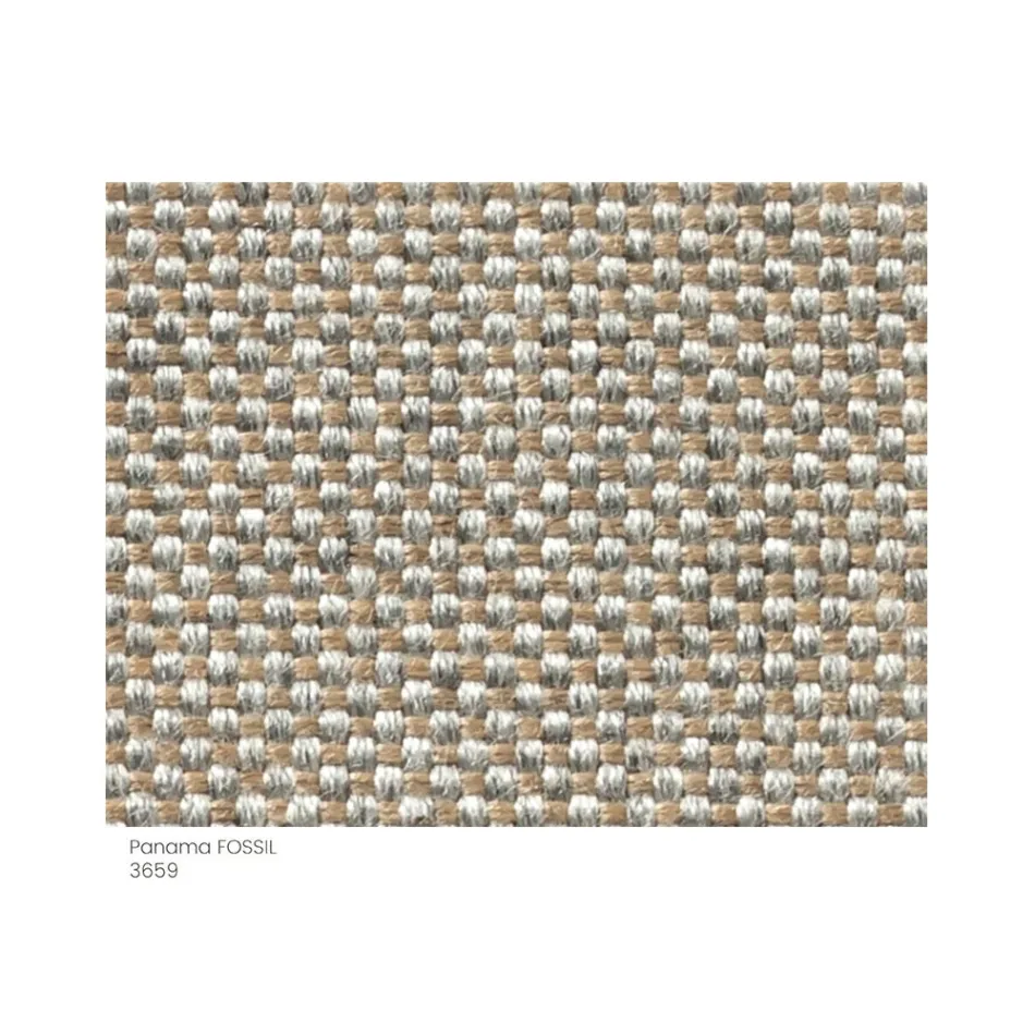 Pufe de jardim de tecido com pés de metal feito na Itália - Manteiga Viadurini