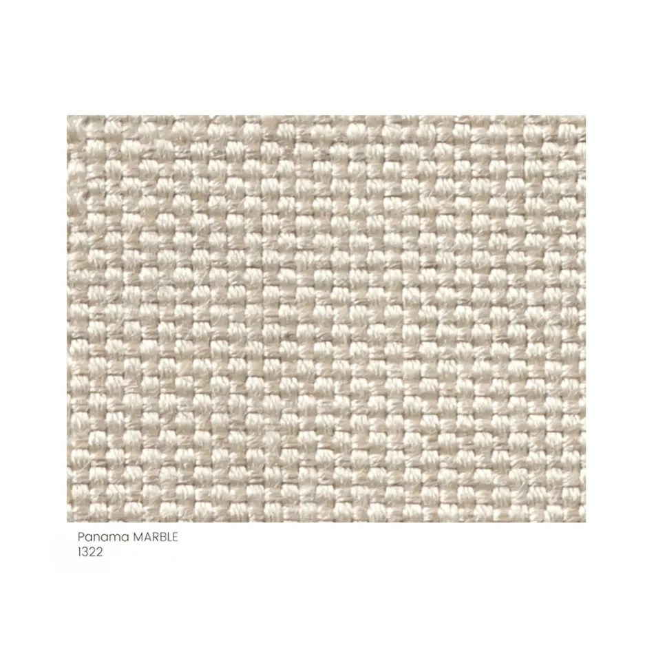 Pufe de jardim de tecido com pés de metal feito na Itália - Manteiga Viadurini