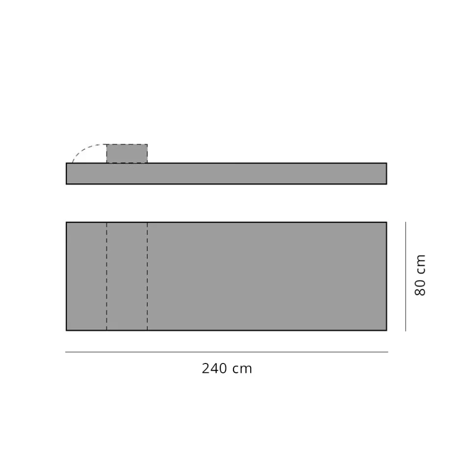Pufe-cama individual design para exterior, alta qualidade fabricado na Itália - Emanuela Viadurini