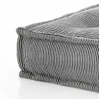 Pufe quadrado étnico em tecido de retalhos ou veludo - fibra Viadurini