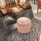 Pufe de design em tecido Belle 1 Viadurini