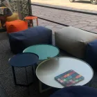 Pufe otomano retangular macio para uso interno e externo em tecido - Naemi Viadurini