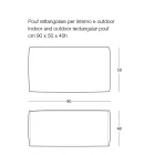 Pufe otomano retangular macio para uso interno e externo em tecido - Naemi Viadurini