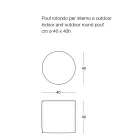 Pufe redondo macio para sala interna ou externa em tecido colorido - Naemi Viadurini