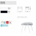 Varaschin Pufe / banqueta de exterior em tecido e aço Viadurini