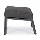 Pufe Apoio para Pés em Tecido Removível e Alumínio Pintado - Nathy Viadurini