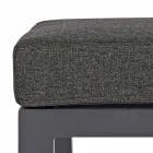 Pufe Apoio para Pés em Tecido Removível e Alumínio Pintado - Nathy Viadurini