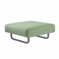 Pufe Square Outdoor Design em Metal e Tecido Made in Italy - Selia