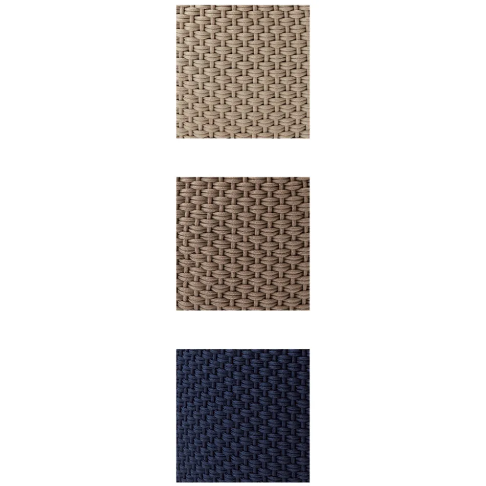 Pufe de jardim redondo em polipropileno em 3 cores Made in Italy - Francisco Viadurini