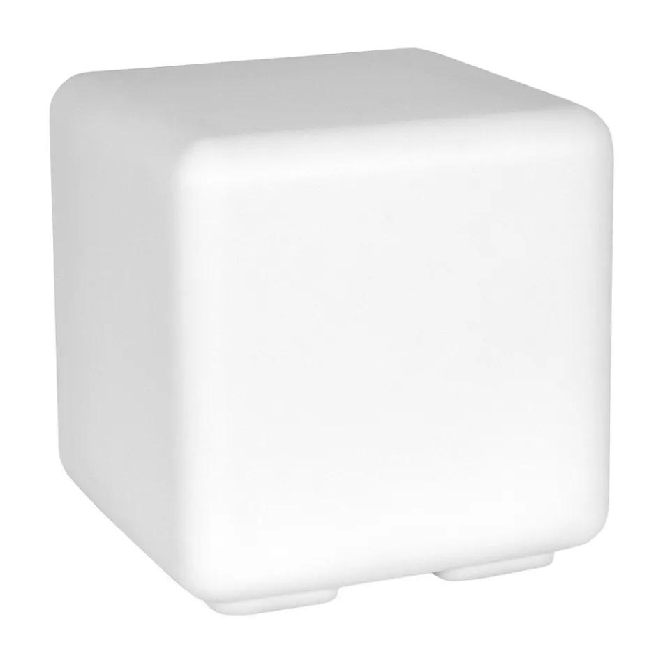 Pufe Mesa de Centro de Jardim em Polietileno Colorido Feito na Itália - Cores Viadurini