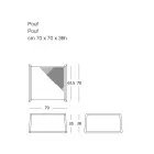 Mesa de Centro Pufe para Jardim Design em Metal Colorido Made in Italy - Karol Viadurini