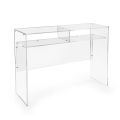 Mesa de escritório prática e independente em acrílico transparente, fabricada na Itália - Ghea