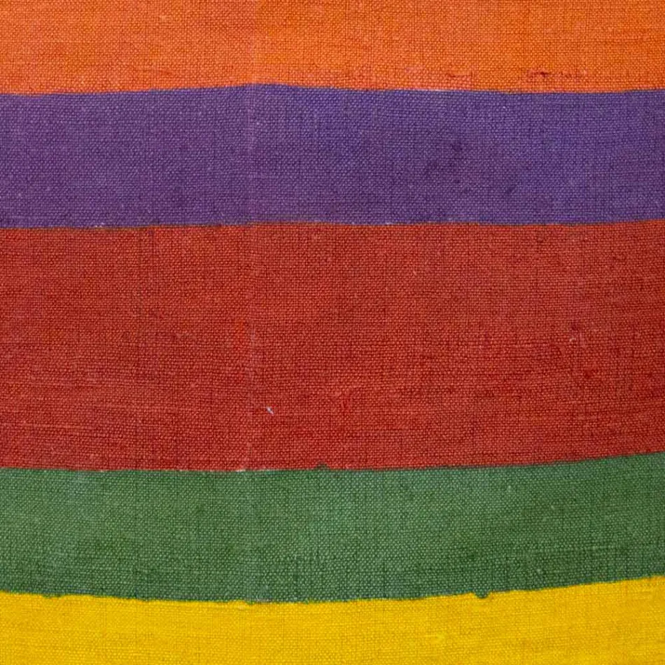 Avental artesanal de cânhamo pintado à mão precioso fabricado na Itália - Marcas Viadurini