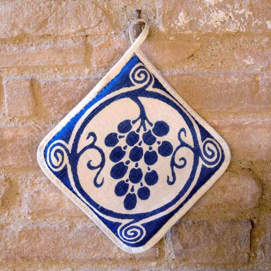 Pegas de arte italiana em linho puro com peça única de impressão manual - Marcas Viadurini