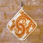 Pegas de arte italiana em linho puro com peça única de impressão manual - Marcas Viadurini