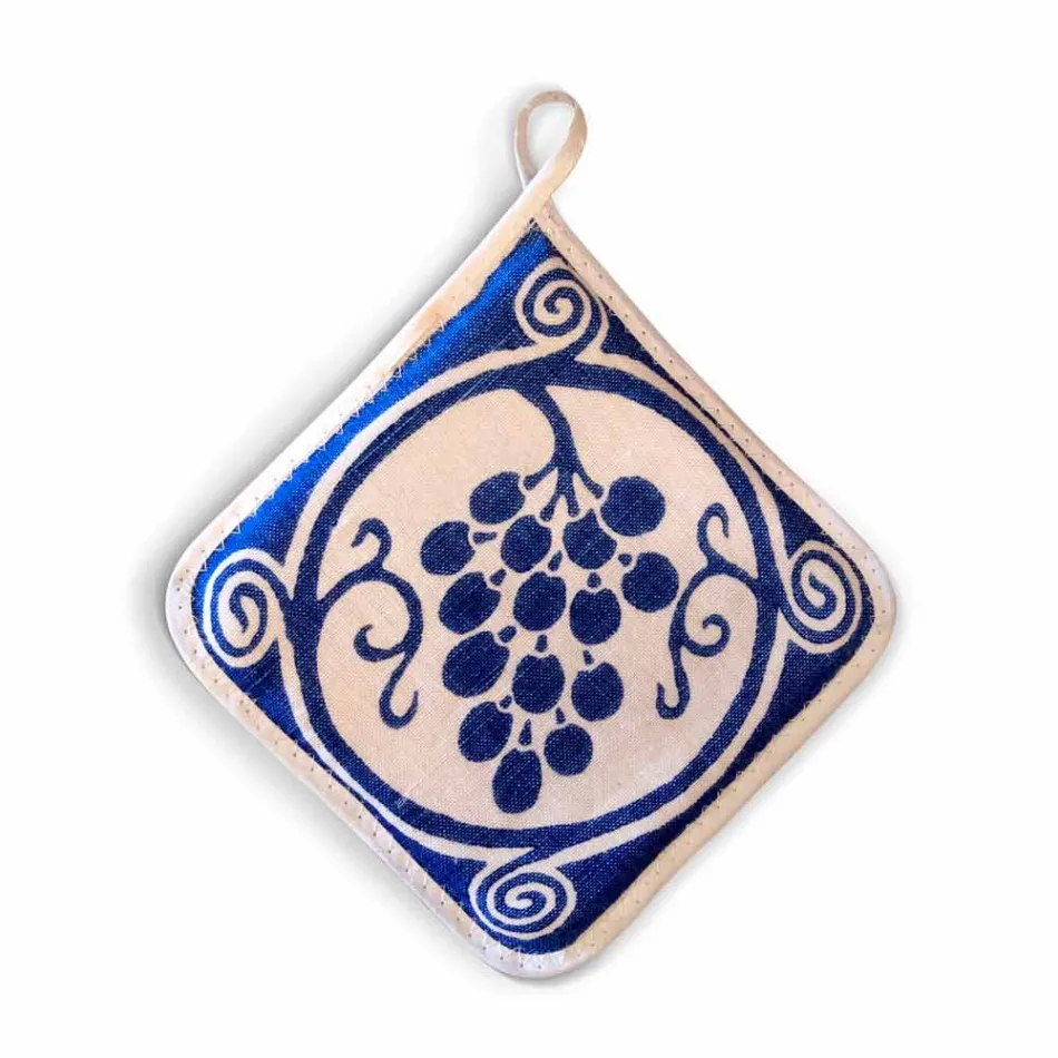 Pegas de arte italiana em linho puro com peça única de impressão manual - Marcas Viadurini