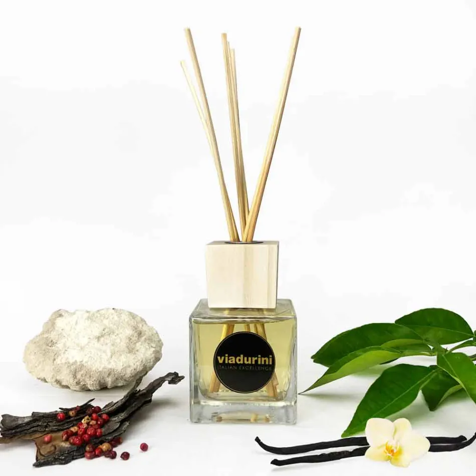 Amber Fragrance Home Air Ambiental 200 ml com Sticks - Sassidimatera Viadurini