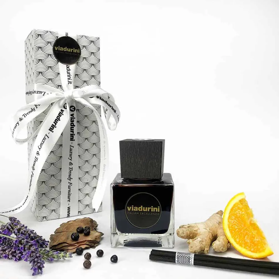 Fragrância Home Gengibre Pimenta Preta 200 ml com Sticks - Viaduriniinpreto Viadurini