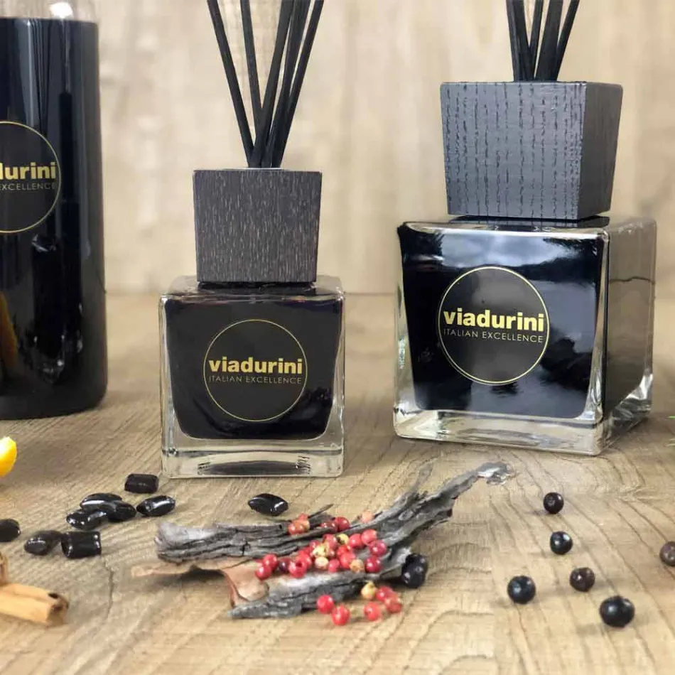 Fragrância Home Gengibre Pimenta Preta 200 ml com Sticks - Viaduriniinpreto Viadurini