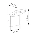 Candeeiro de parede LED de 18 W em alumínio branco ou preto - Nerea Viadurini