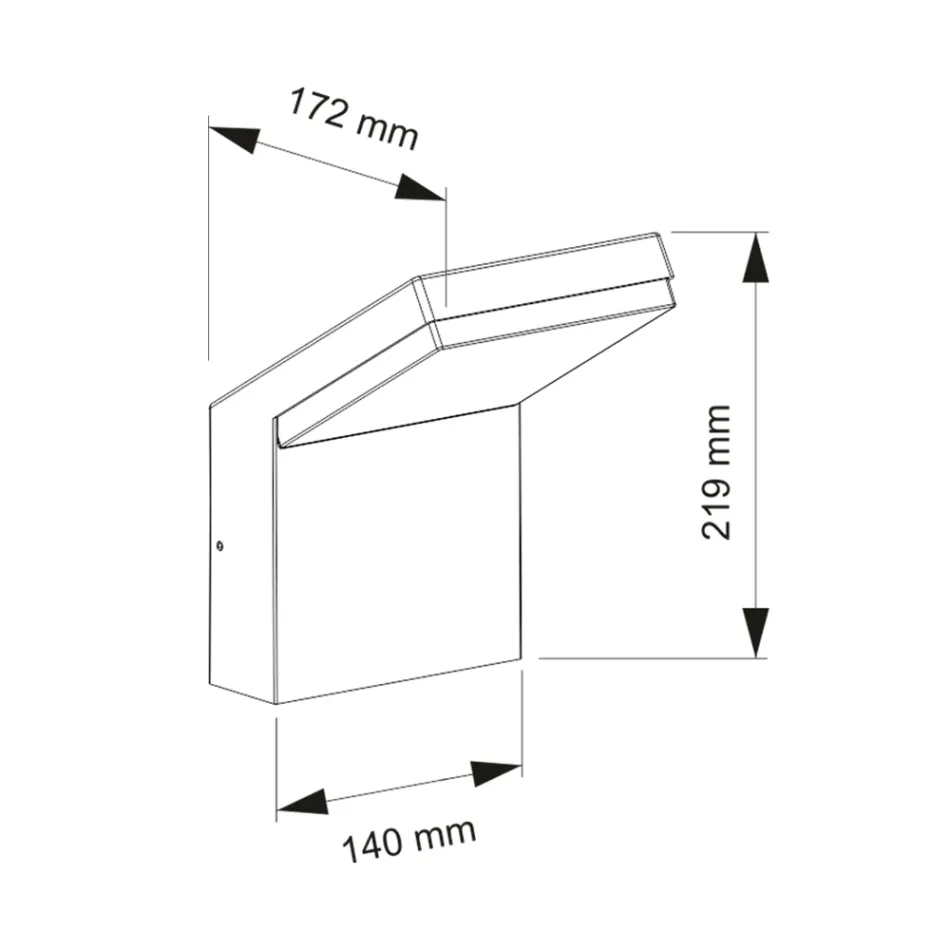 Candeeiro de parede LED de 18 W em alumínio branco ou preto - Nerea Viadurini