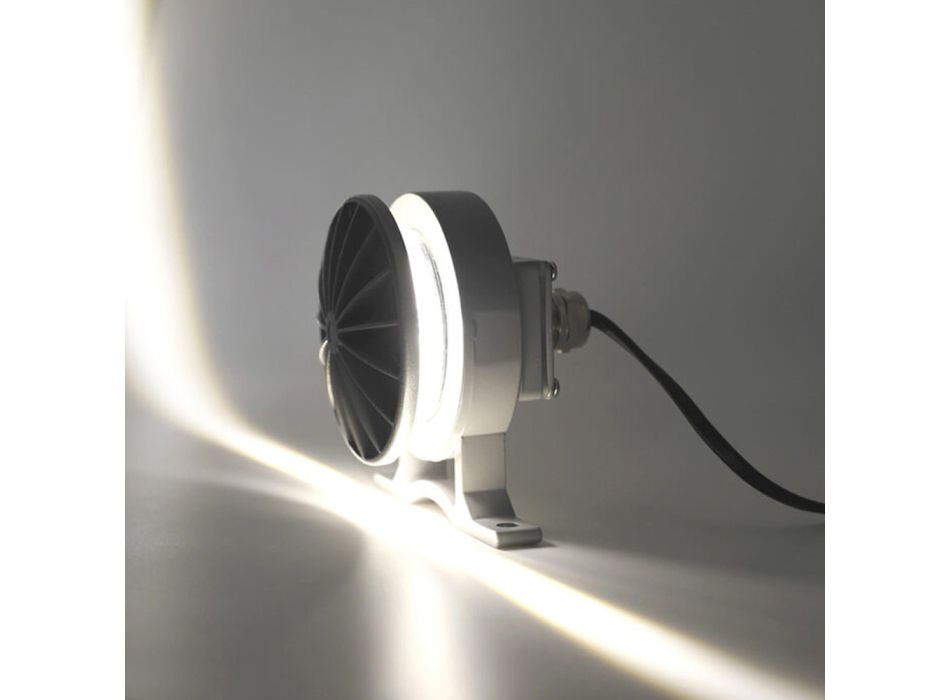 Refletor LED externo 5W em acabamento cinza alumínio - Dayane Viadurini
