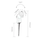 Refletor LED externo em alumínio preto fosco 4 peças - Oliver Viadurini