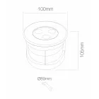 Refletor Redondo com LED Outdoor em Aço Inox - Dakota Viadurini