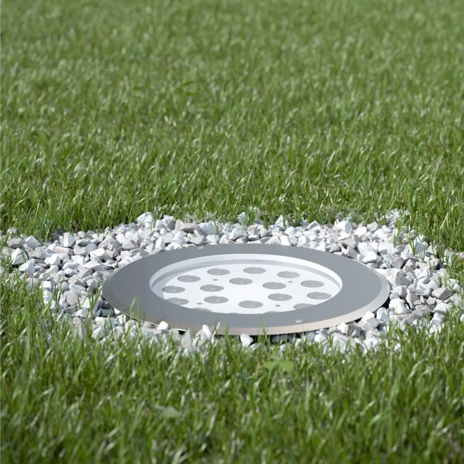 Refletor Redondo com LED Outdoor em Aço Inox - Dakota Viadurini