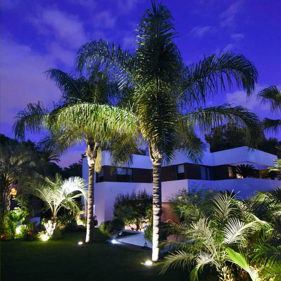 Refletor Redondo com LED Outdoor em Aço Inox - Dakota Viadurini