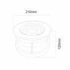 Refletor Redondo com LED Outdoor em Aço Inox - Dakota Viadurini