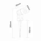 Refletor redondo de alumínio de 6 peças com projetor LED externo - Erio Viadurini