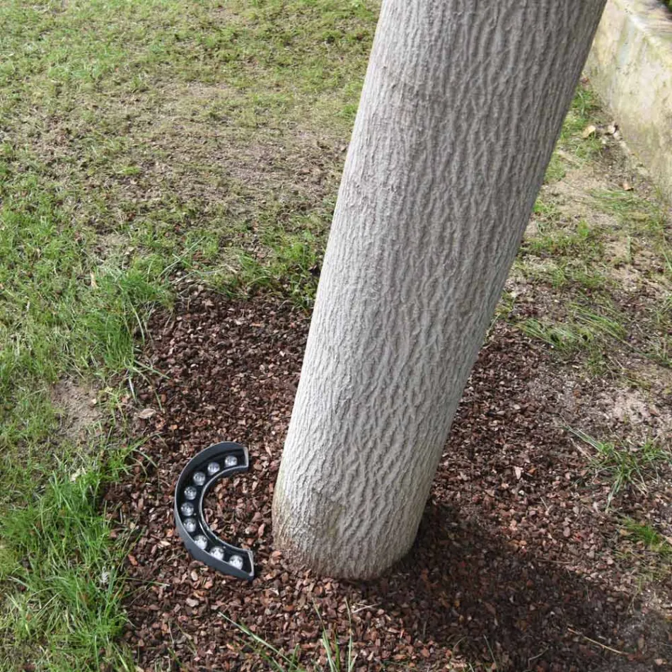 Holofote LED externo 9W em acabamento preto fosco de alumínio - Tudor Viadurini