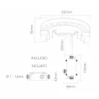 Holofote LED externo 9W em acabamento preto fosco de alumínio - Tudor Viadurini