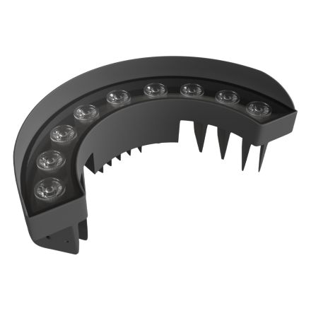 Holofote LED externo 9W em acabamento preto fosco de alumínio - Tudor Viadurini