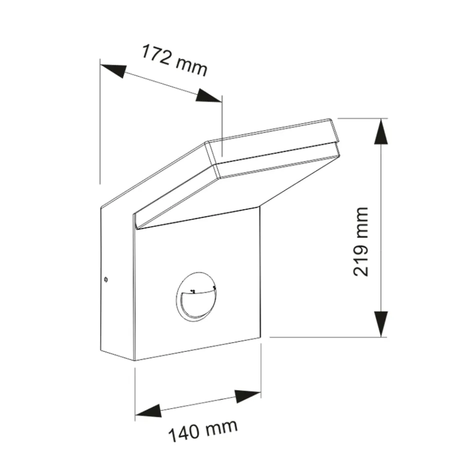 Projetor LED externo de alumínio com sensor de movimento - Nerea Viadurini