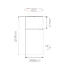 Plafon ajustável Led em Alumínio Branco ou Preto - Point Viadurini