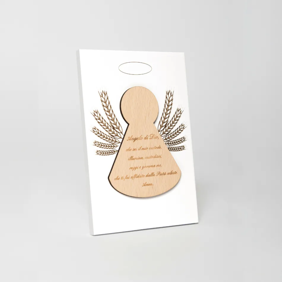 Pequeno quadro representando um anjinho com espigas de milho Feito na Itália - Greta Viadurini