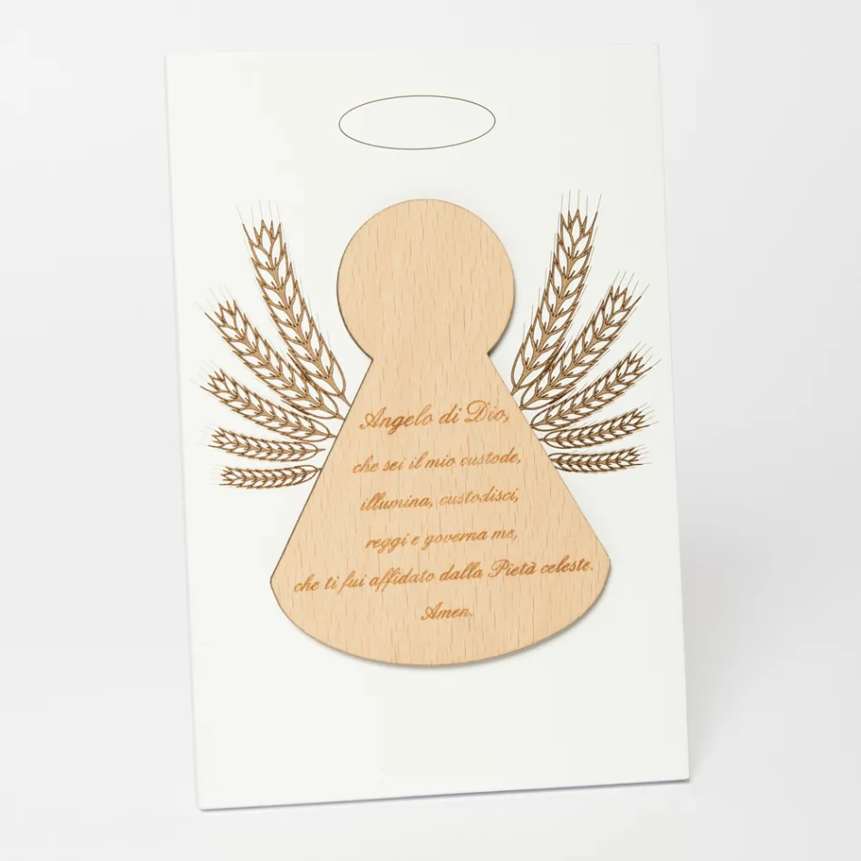 Pequeno quadro representando um anjinho com espigas de milho Feito na Itália - Greta Viadurini