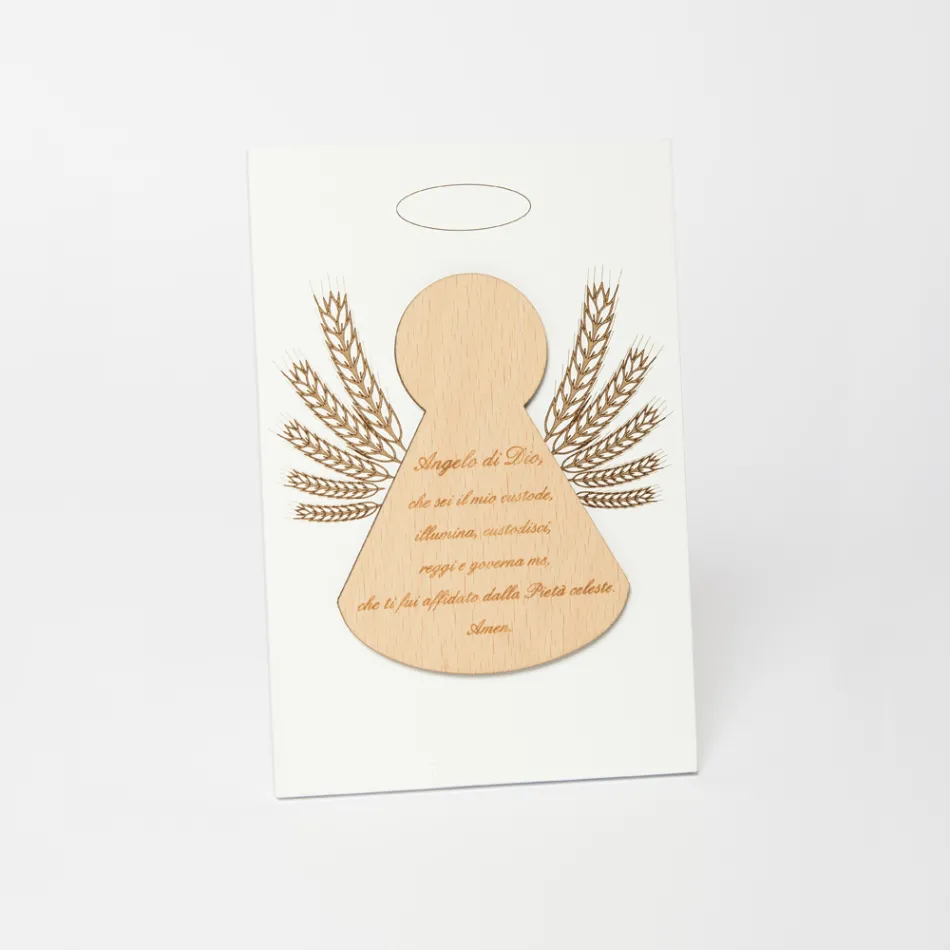 Pequeno quadro representando um anjinho com espigas de milho Feito na Itália - Greta Viadurini