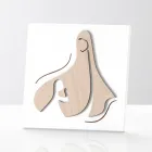 Quadro com Aparição em Cena Sacra do Anjo à Madona Feito na Itália - Babuska Viadurini