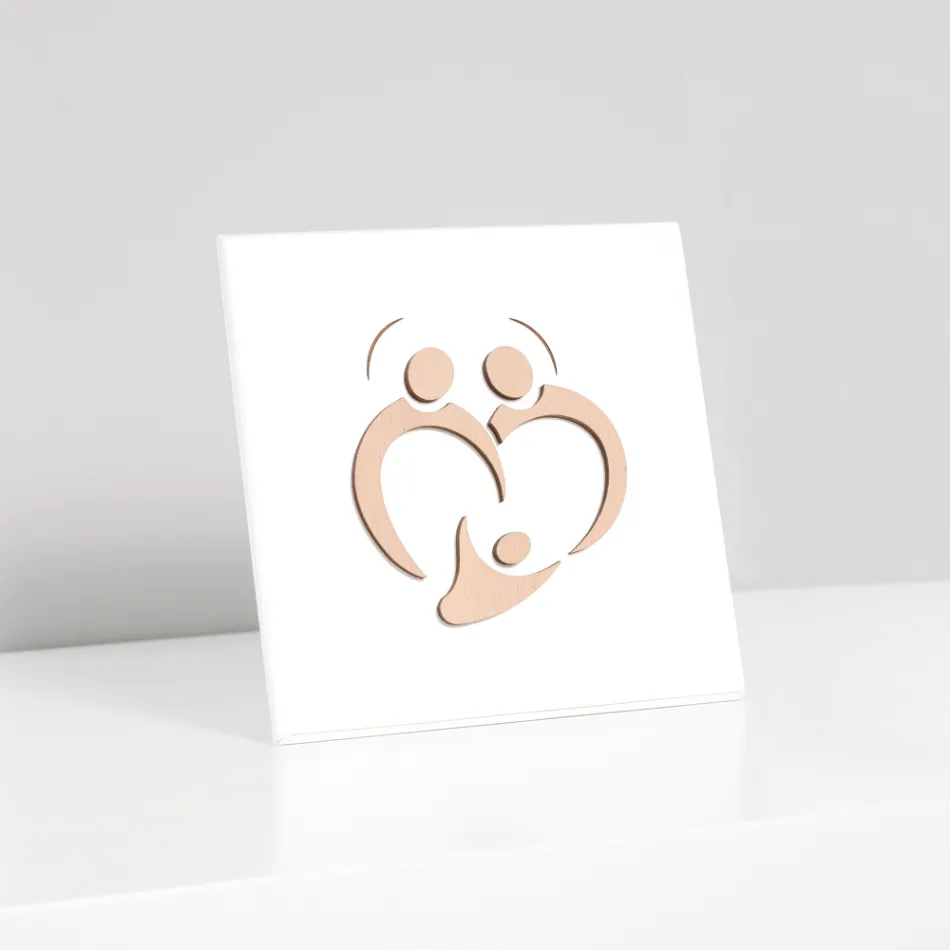 Imagem da Sagrada Família com Gravação a Laser Feito na Itália - Zuleika Viadurini