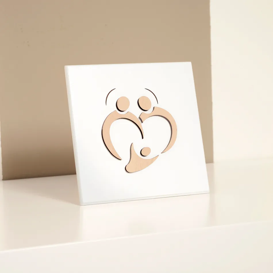 Imagem da Sagrada Família com Gravação a Laser Feito na Itália - Zuleika Viadurini