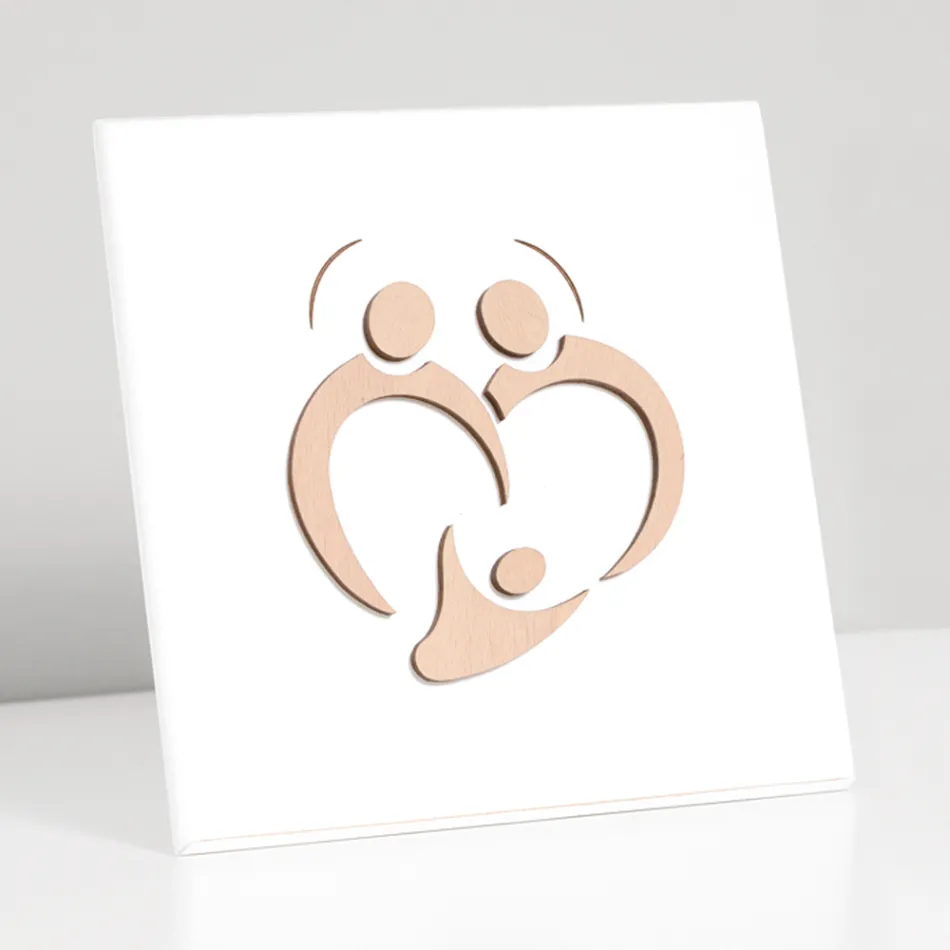 Imagem da Sagrada Família com Gravação a Laser Feito na Itália - Zuleika Viadurini