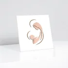 Imagem gravada a laser de Maria e Menino Jesus feita na Itália - Nigella Viadurini