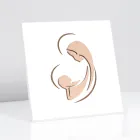 Imagem gravada a laser de Maria e Menino Jesus feita na Itália - Nigella Viadurini