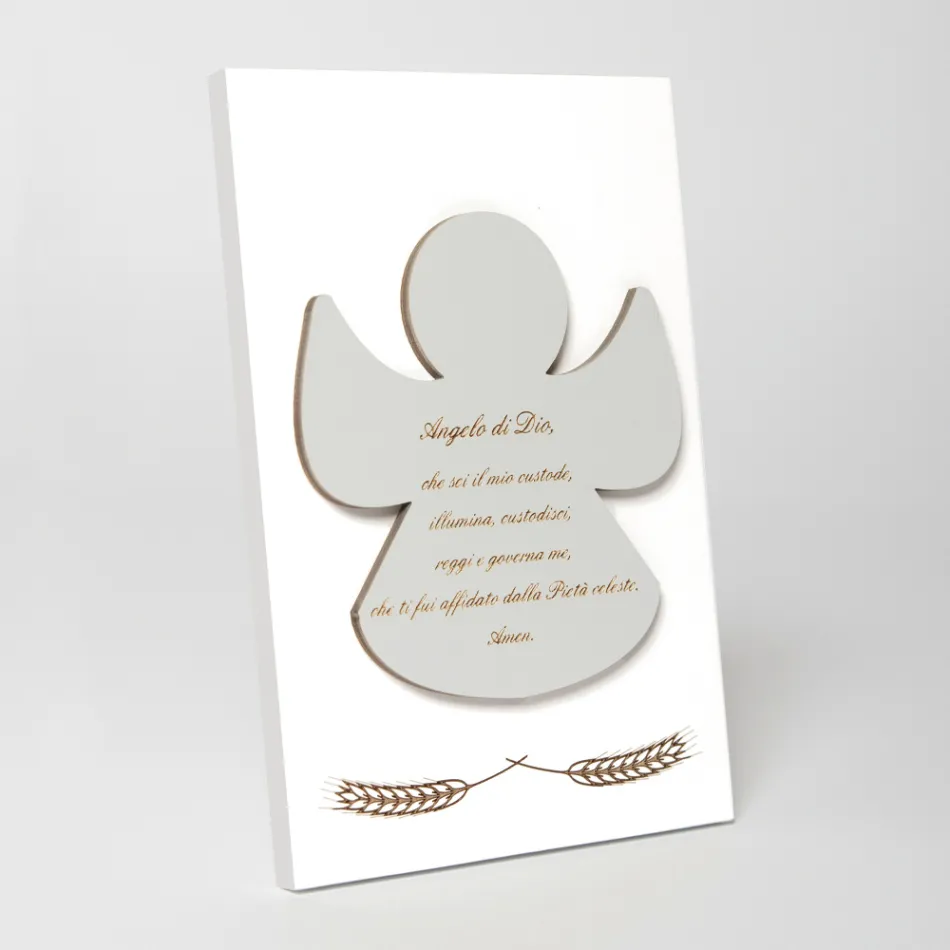 Imagem gravada a laser de um anjo abençoado feito na Itália - Alain Viadurini