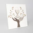 Quadro Feito com Gravação a Laser de Oliveira e Hóstia Feito na Itália - Joel Viadurini